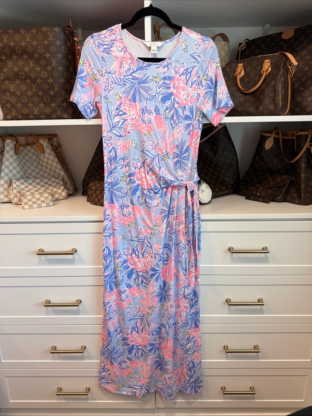 Lilly Pulitzer Chace Maxi Dress Multi Elephant Splash Like New Worn Once EUC